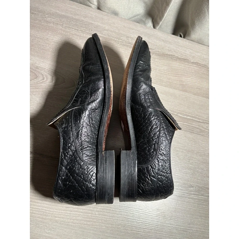 Stuart McGuire 9 /12-10/1/2 Pebble Grain Leather Loafers Moc Toe Dress Shoes